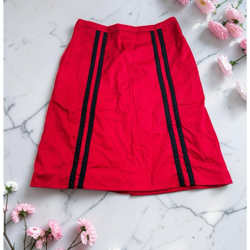 Myrtlewood of California Pin-Up Retro Rockabilly Pencil Skirt Sz XS Red Black